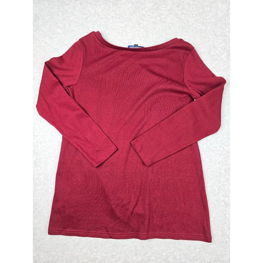 New Longyuan Women's Long Sleeve Maroon Top Size S - Picture 4 of 4